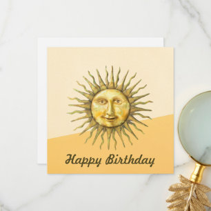 De Remerciements Colorque Visage Soleil Céleste Bonne Carte Anniver