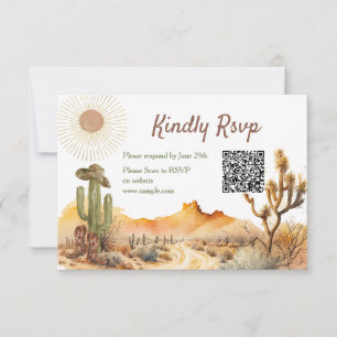 De Remerciements Comment L'Occident Était Une Carte Rsvp Cowboy Qr 
