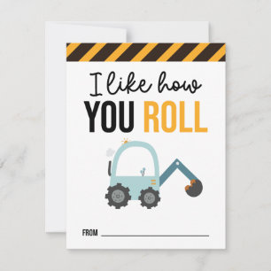 De Remerciements Comment rouler les enfants Construction Carte Vale