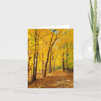 De Remerciements Couleurs d'automne blanc carte pour notes