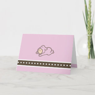 De Remerciements Cutietoots rose et Brown Carte pour notes bébé