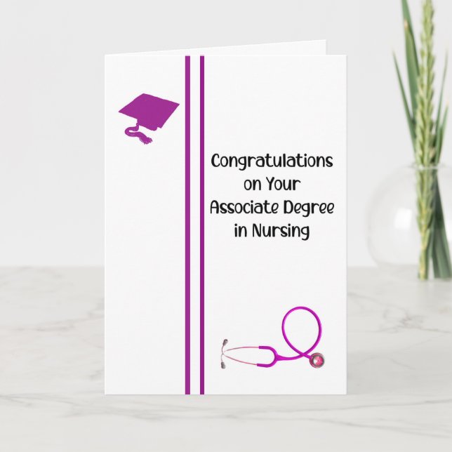 De Remerciements Diplôme associé en soins infirmiers Carte blanche (Devant)