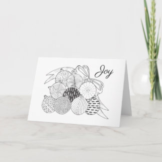De Remerciements Élégance des Fêtes – Carte d'Ornement Noir & Blanc