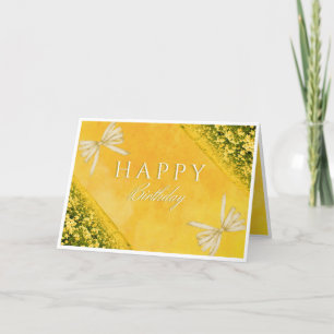 De Remerciements Elégante carte d'anniversaire Jaune Floral Jaune