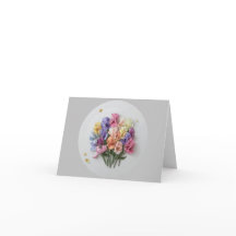 Élégante carte florale blanche Pois doux