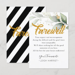 De Remerciements Eucalyptus - Carte d'adieu au collègue