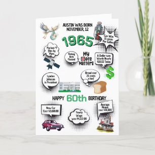 De Remerciements Faits amusants Né en 1965 Carte d'anniversaire