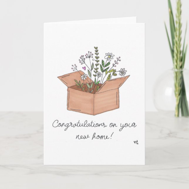 De Remerciements Félicitations Nouvelle carte à domicile (Devant)