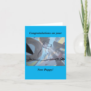De Remerciements Félicitations pour votre nouvelle carte vierge Pup