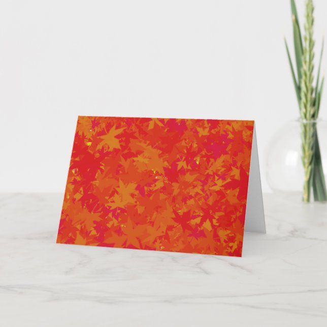 De Remerciements Feuille d'automne dans la carte faite sur commande (Devant)