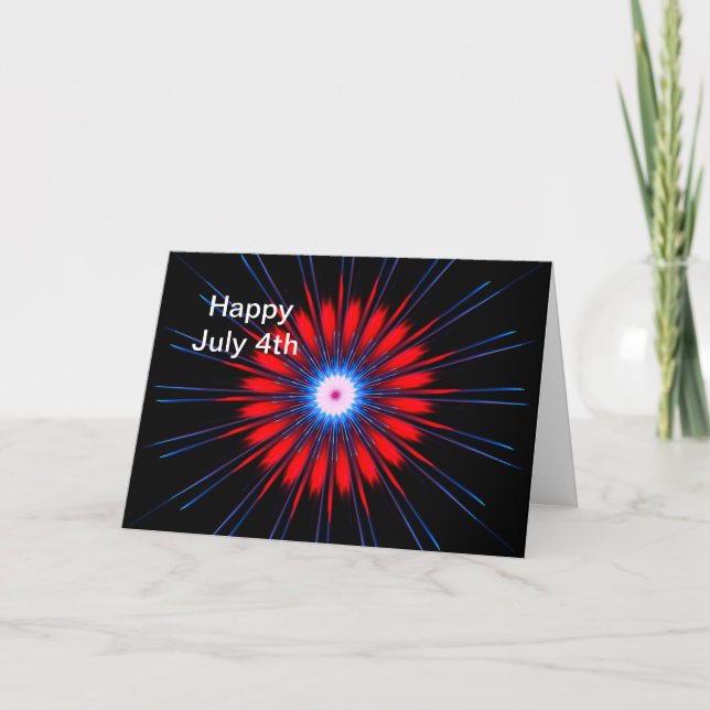 De Remerciements Feux d'artifice conception 4ème carte du 5 juillet (Devant)