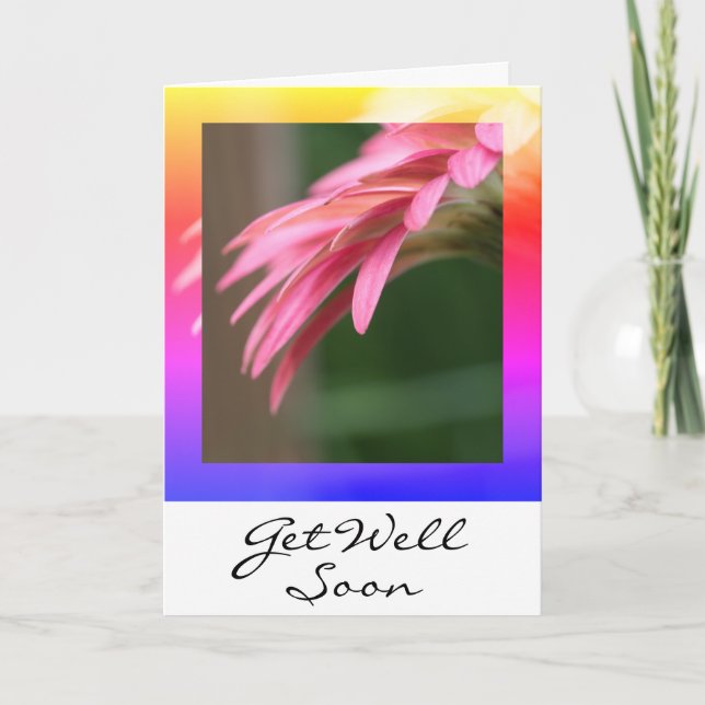 De Remerciements Fleur avec la santé - Obtenez bien bientôt carte (Devant)