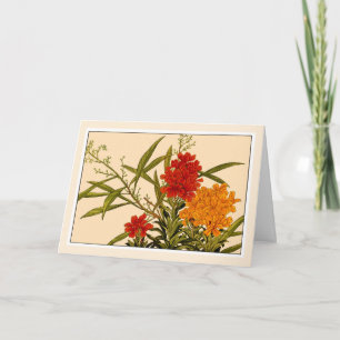 De Remerciements Fleurs murales jaunes et oranges, Carte d'art bota