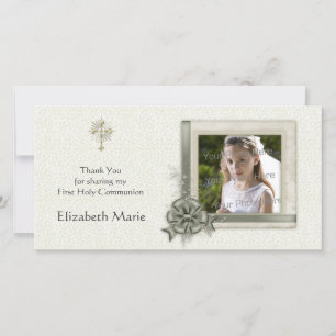 De Remerciements Flore verte, Cadre orné, Carte photo religieux
