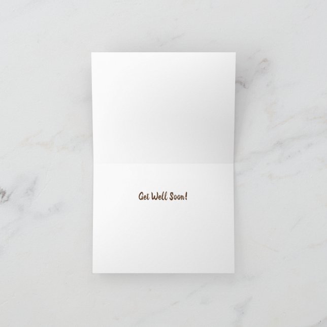 De Remerciements FUN CHICKEN Obtenez bien bientôt Carte pliée (Intérieur)