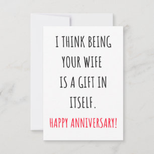 De Remerciements Funny Anniversaire cadeaux & carte pour les maris,