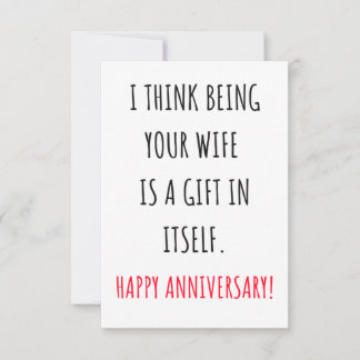 De Remerciements Funny Anniversaire cadeaux & carte pour les maris,