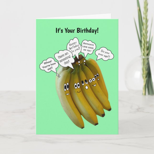 De Remerciements Funny Banana Carte d'anniversaire (Devant)