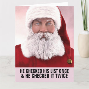 DE REMERCIEMENTS FUNNY CHRISTMAS PÈRE NOËL GREETING CARTE
