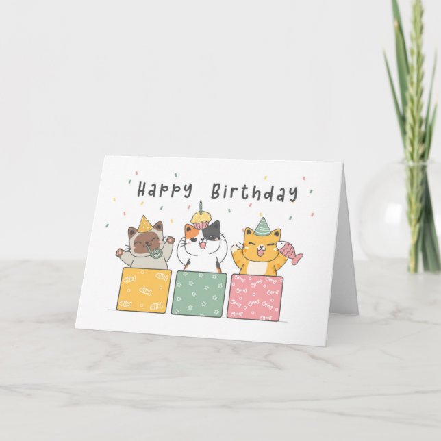 De Remerciements Funny Cute Tabby Chat Kitten Carte d'anniversaire (Devant)