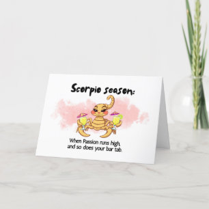 De Remerciements Funny Scorpio Zodiac carte d'anniversaire