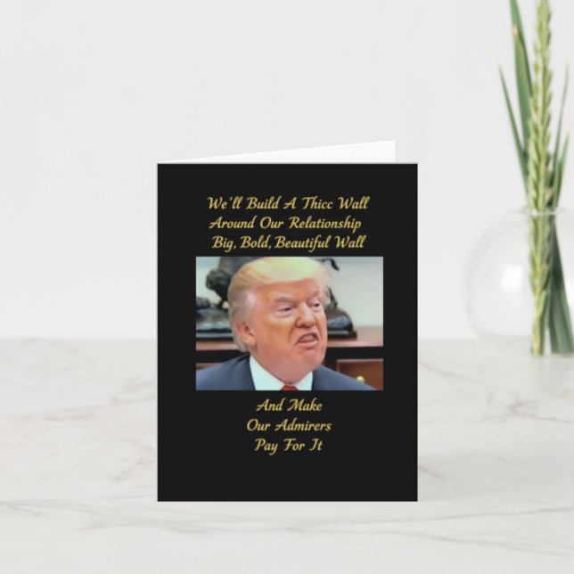 De Remerciements Funny Trump carte d'amour. carte d'amour, carte ro (Devant)