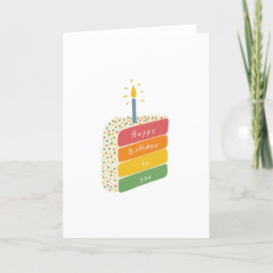 De Remerciements Gâteau d'anniversaire Bonne carte d'anniversaire