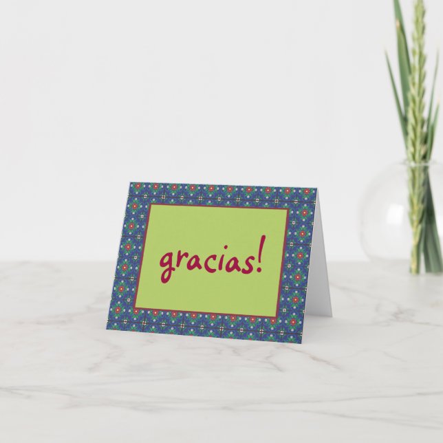 De Remerciements Gracias ! Carte (Devant)