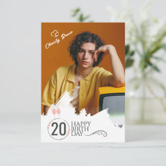 De Remerciements Grunge | Photo N'Importe Quel Âge Carte Anniversai