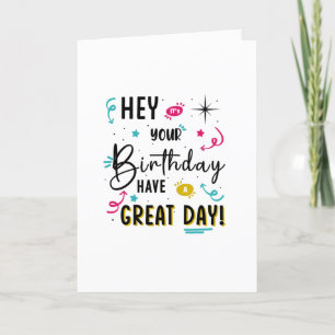 De Remerciements Hé, c'est ton anniversaire, une belle carte d'anni