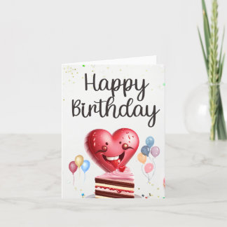 De Remerciements Heart Birthday Love : Carte Anniversaire