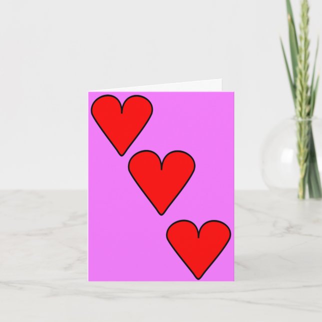 De Remerciements Heart Steps Carte Saint-Valentin (Devant)