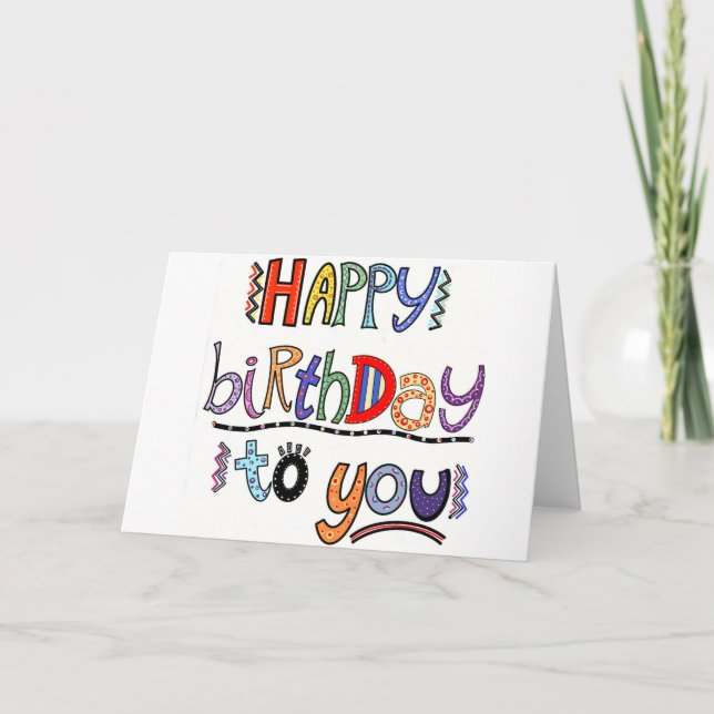 De Remerciements Heureux Anniversaire Folded Greeting. Carte (Devant)