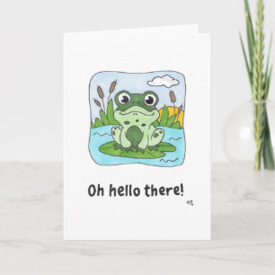 De Remerciements Hi - Carte grenouille