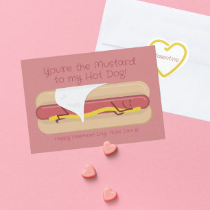 De Remerciements Hot Dog avec Mustard Kids School Carte Saint-Valen