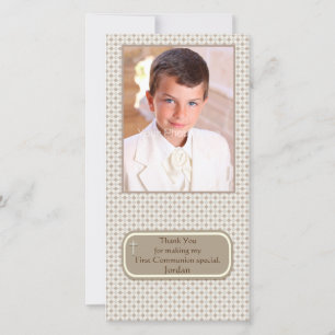 De Remerciements Jacquard Tan, Carte photo Religieux