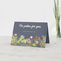 J'ai du pollen pour toi Carte Saint Valentin