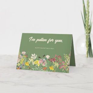 De Remerciements J'ai du pollen pour toi Carte Saint Valentin