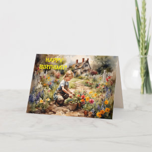 DE REMERCIEMENTS JARDIN DES SOUHAITS CARTE D'ANNIVERSAIRE