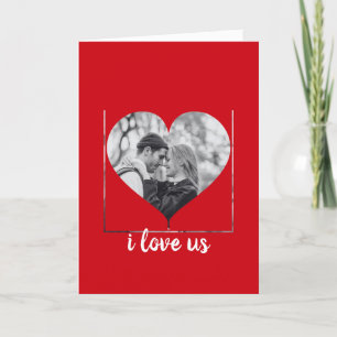 De Remerciements Je Nous Aime Coeur Photo Greeting Carte pliée