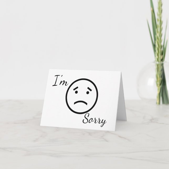 De Remerciements Je suis Désolé ... Carte d'anniversaire (Devant)