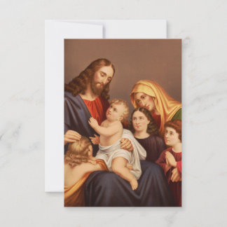 De Remerciements Jésus-Christ avec les enfants carte sainte art sac