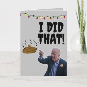 DE REMERCIEMENTS JOE BIDEN J'AI FAIT CETTE CARTE POOP NOËL