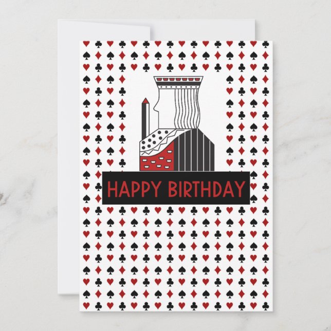 De Remerciements Jouer Carte KING BANTHDAY (Devant)