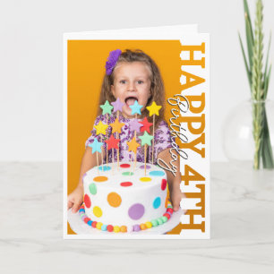 De Remerciements Joyeux 4ème Anniversaire Carte Collage Photo