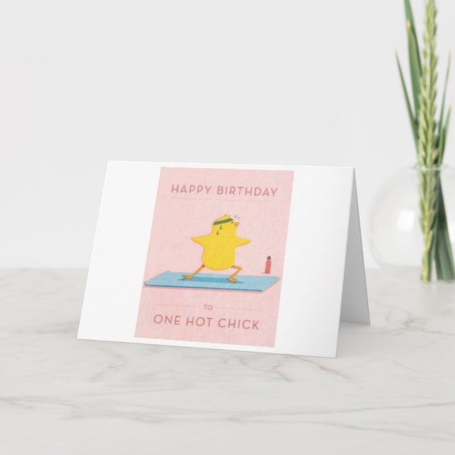 De Remerciements Joyeux Anniversaire À Une Carte Chick Hot (Devant)