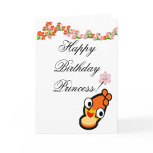 Joyeux Anniversaire Carte Princesse Visage Mignon