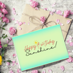 De Remerciements Joyeux Anniversaire Sunshine Carte , Carte d'anni
