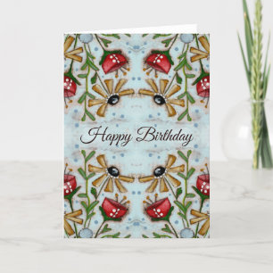 De Remerciements Kaleidoscope floral - Carte d'anniversaire
