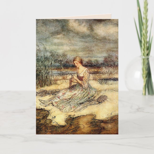 DE REMERCIEMENTS LADY DANS LE CHAMP BLANK TOUTE OCCASION CARTE (Devant)